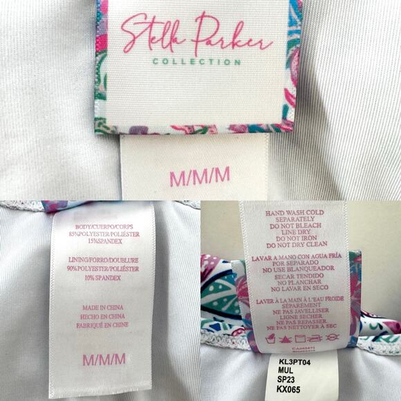 Stella Parker Tiered One-Piece Swimsuit Floral Multicolor M - Picture 10 of 10